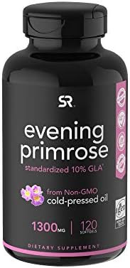 Evening Primrose Oil (1300mg) 120 Liquid Softgels ~ Cold-Pressed with No fillers or Artificial In... | Amazon (US)