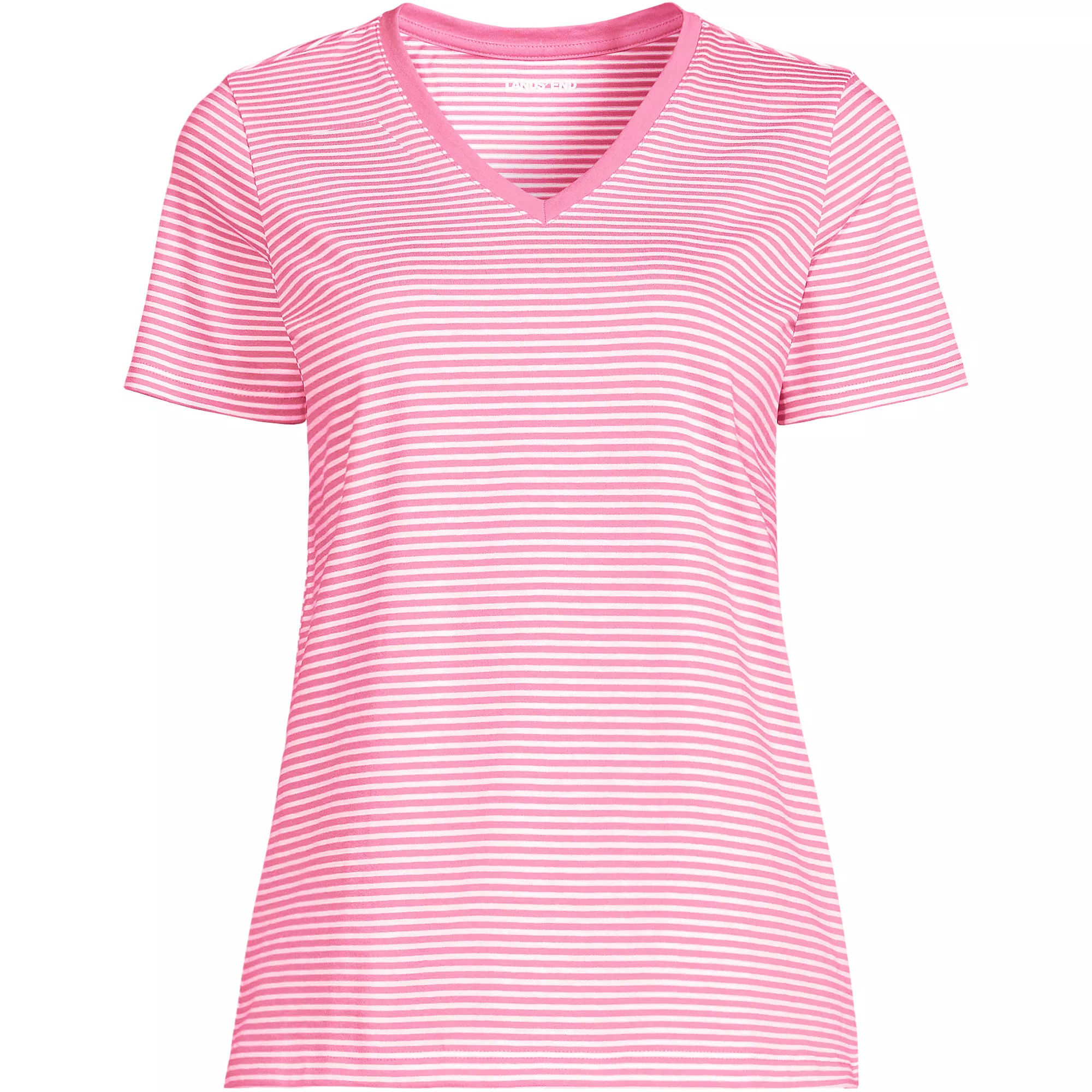 Supima Cotton V-Neck T-Shirt | Lands' End (US)
