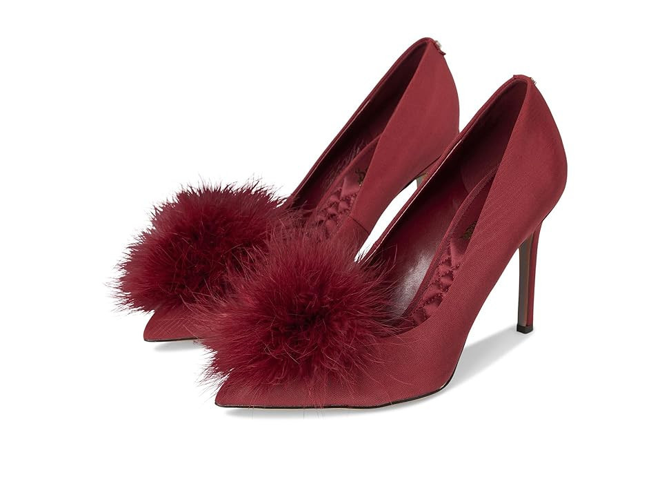 Sam Edelman Hazel Plush Pump Shoes Women's Shoes Deep Scarlet : 7.5 M, Synthetic | Zappos