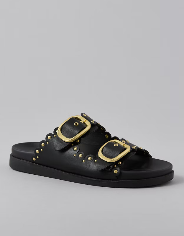 AE Studded Double Buckle Sandal | American Eagle Outfitters (US & CA)