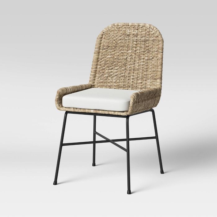 Avon Woven Dining Chair with Cushion Cream - Threshold&#8482; | Target