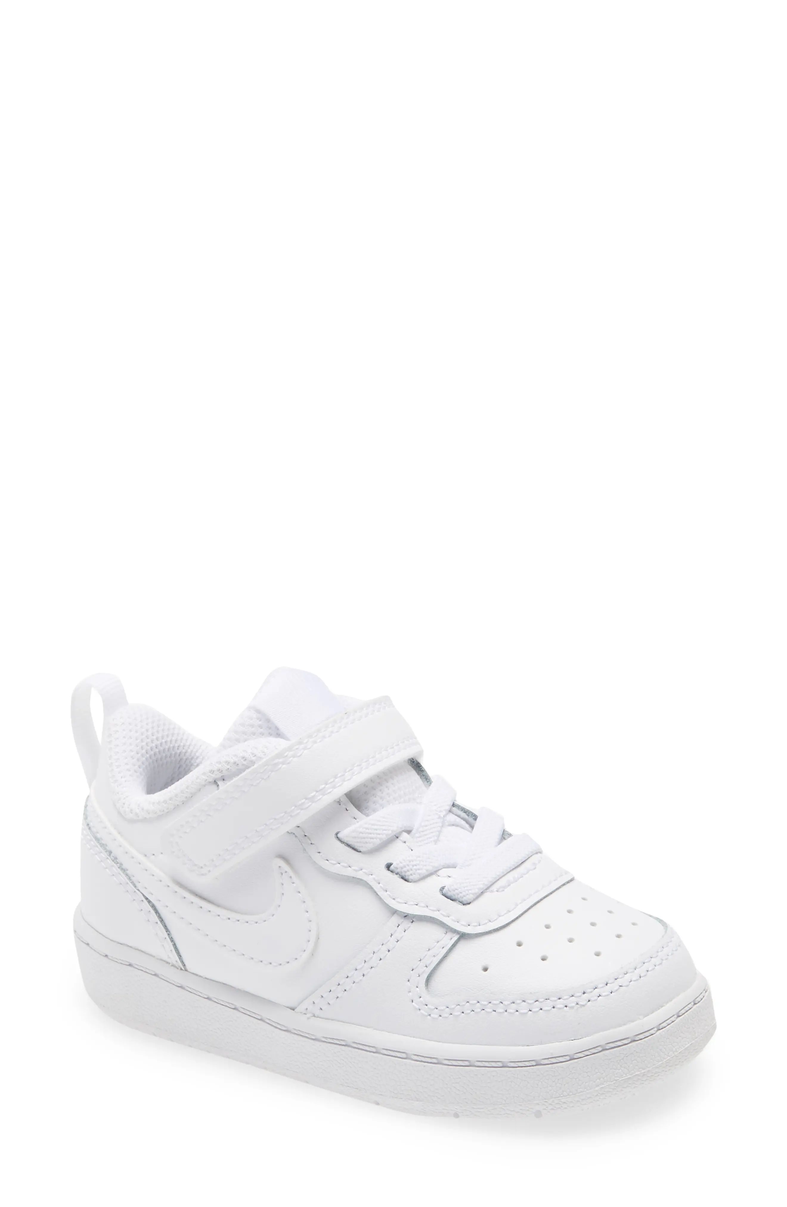 Nike Court Borough Low 2 Sneaker, Size 1 M in White/White at Nordstrom | Nordstrom