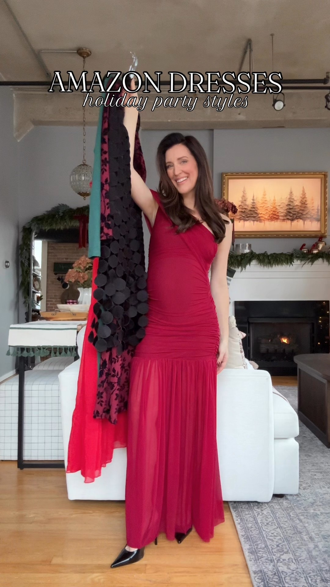 Amazon holiday event outfits. I sized up to a small in all! All are Bump friendly/stretchy 

#LTKBump #LTKHoliday