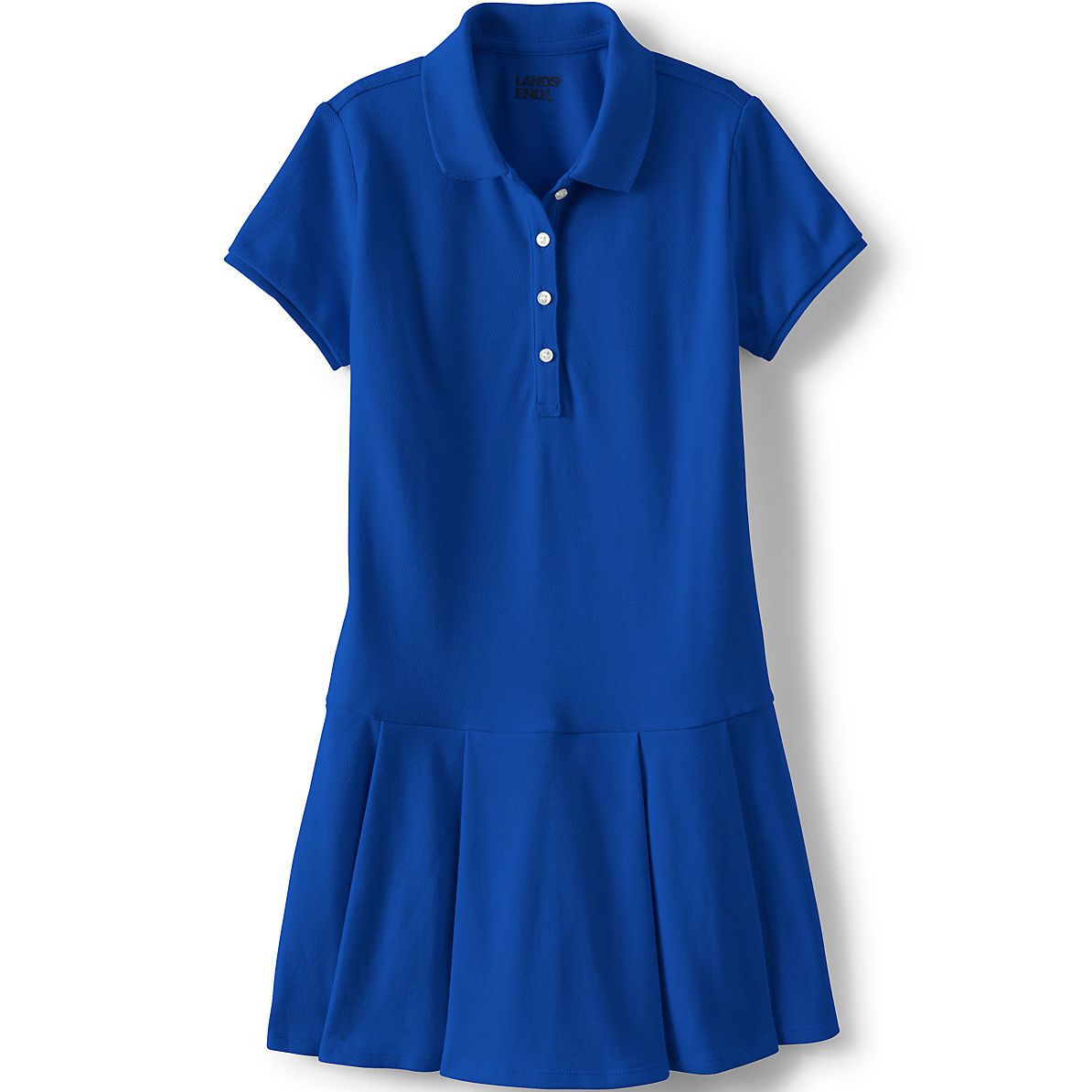 School Uniform Girls Short Sleeve Mesh Pleated Polo Dress | Lands' End (US)