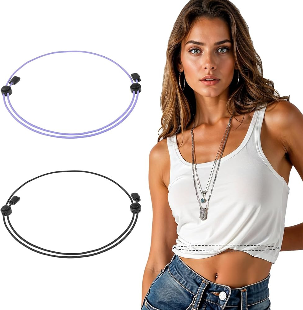 Ouligay 2 Pcs Crop Tuck Band Women, Adjustable Shirt Tuck Band Women, Tucking Sweaters Shirts Ela... | Amazon (US)