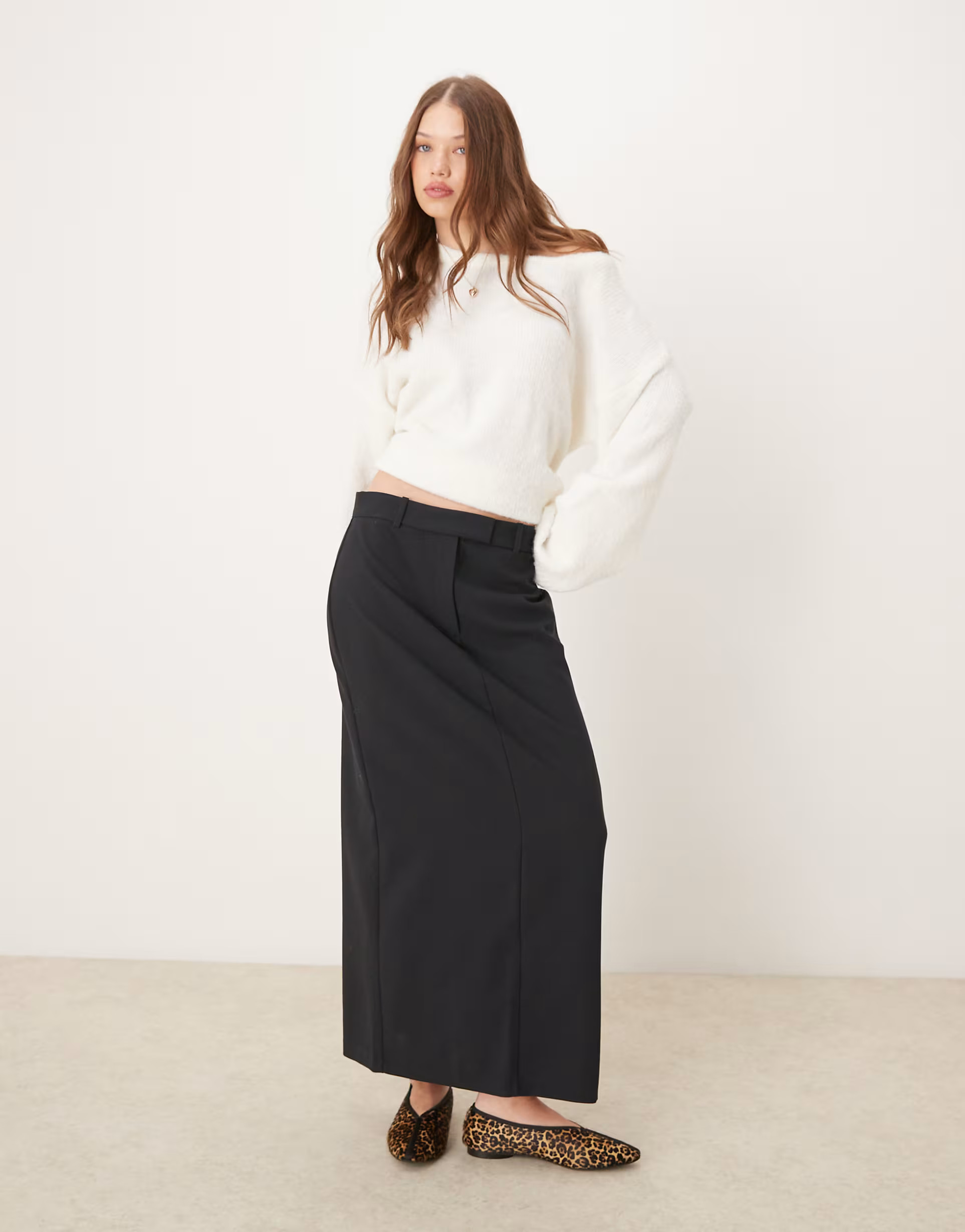 Abercrombie & Fitch column maxi skirt in black | ASOS (Global)