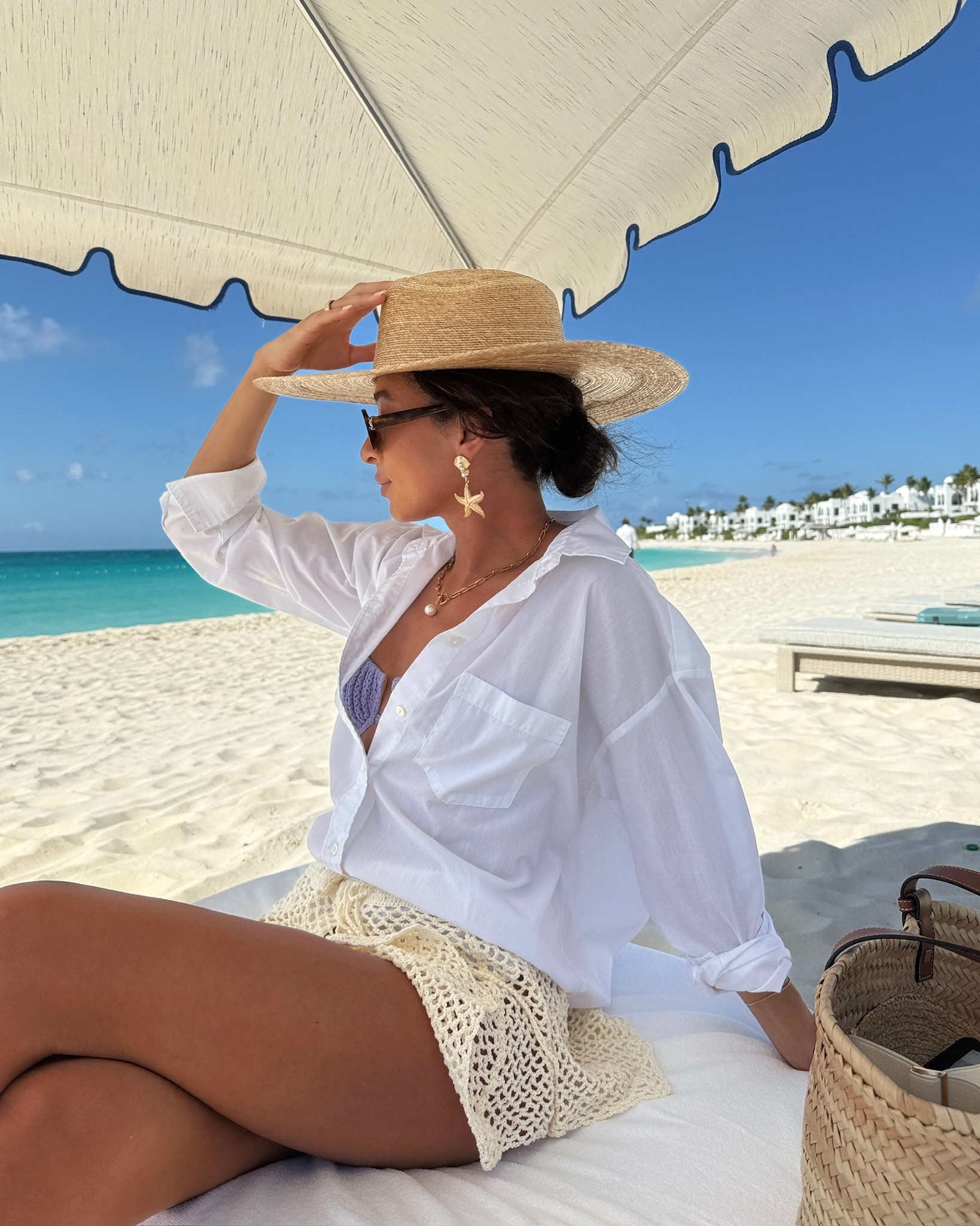 Vacation outfit ☀️ Wearing size XS swim top, S swim bottom, S button down and XS skirt 

Beach outfit 
Pool outfit 
Resortwear 

#LTKootd #LTKSeasonal #LTKTravel