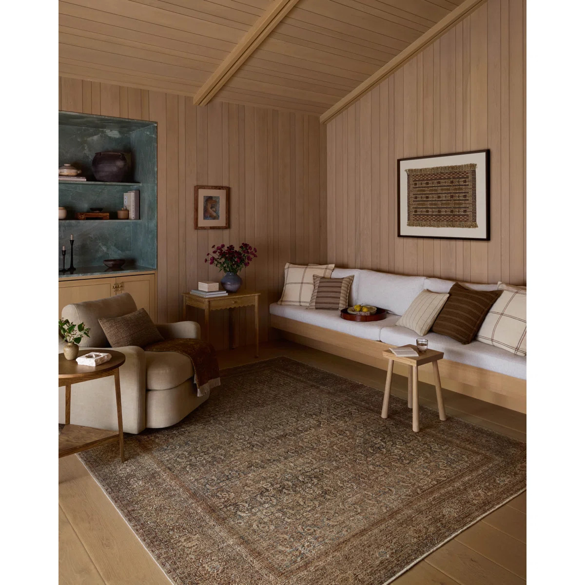 Amber Lewis x Loloi Cambria Ocean / Bark Area Rug | Wayfair North America