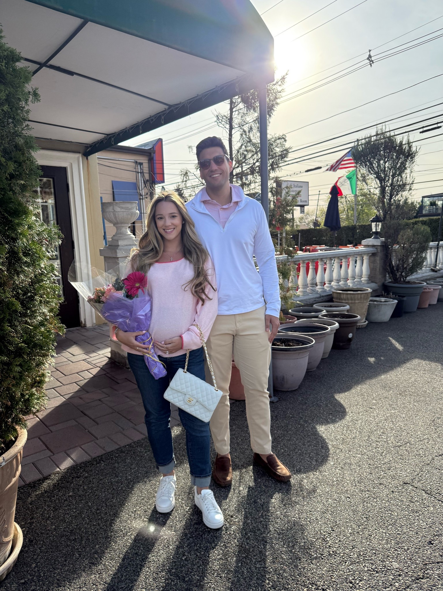 Happy Easter from us to you💞Love this pretty pink sweater from Free People & these maternity jeans from Gap! 

#LTKStyleTip #LTKBump #LTKPetite