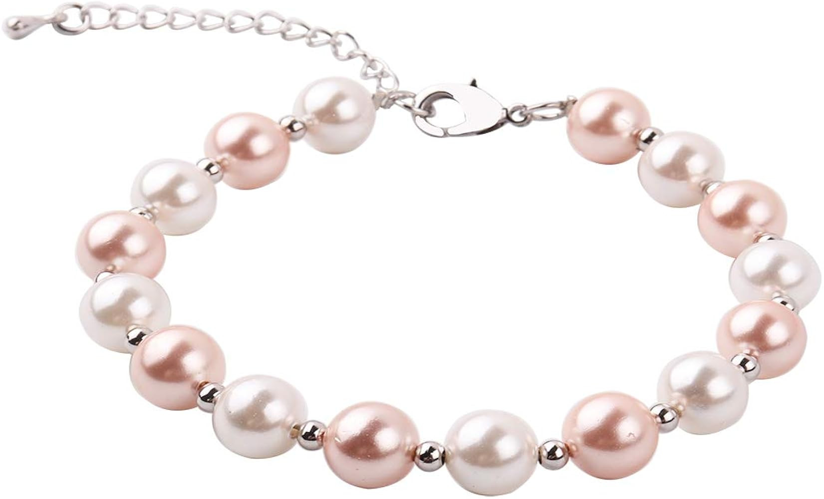 Pearl Bracelet 8mm-9mm Round Pink White Pearl Bracelet in 3 Colors Wedding Jewelry……… | Amazon (US)
