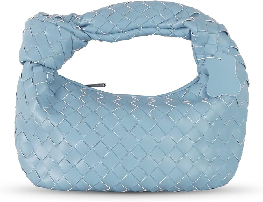 Kowloloo Knoted Women Handbag PU Leather Woven HandBag Fashion Shoulder Bag Purse Woven Handmade ... | Amazon (US)