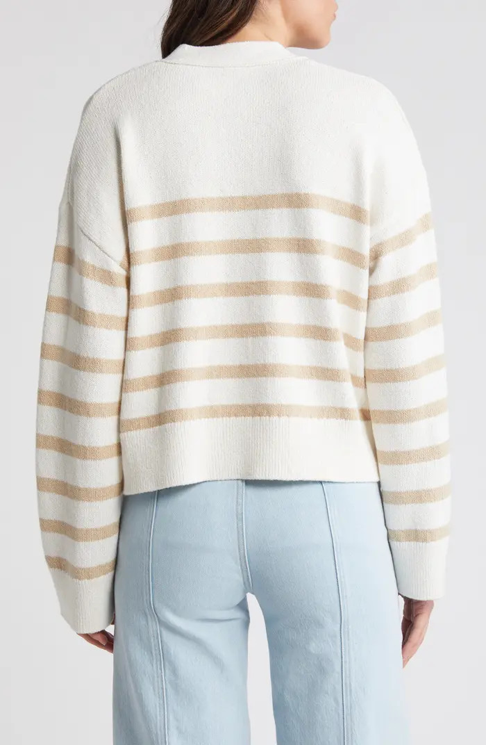 Geneva Stripe Cotton Blend Cardigan | Nordstrom