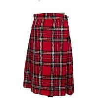 Red Royal Stewart Tartan Skirt, Tartan, Plaid, Pleated Wrap Knee Length Kilt Skirt | Etsy (US)