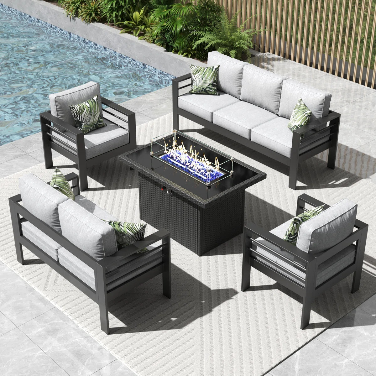 Alturas Standalone Product 5 Piece Seating Group with Cushions | Wayfair North America