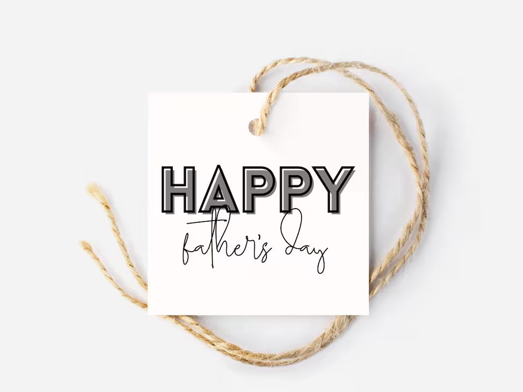 Happy Father’s Day Gift Tag, Minimalist Father's Day Tag, Cookie Tag, Printable Gift Tags, Happ... | Etsy (US)