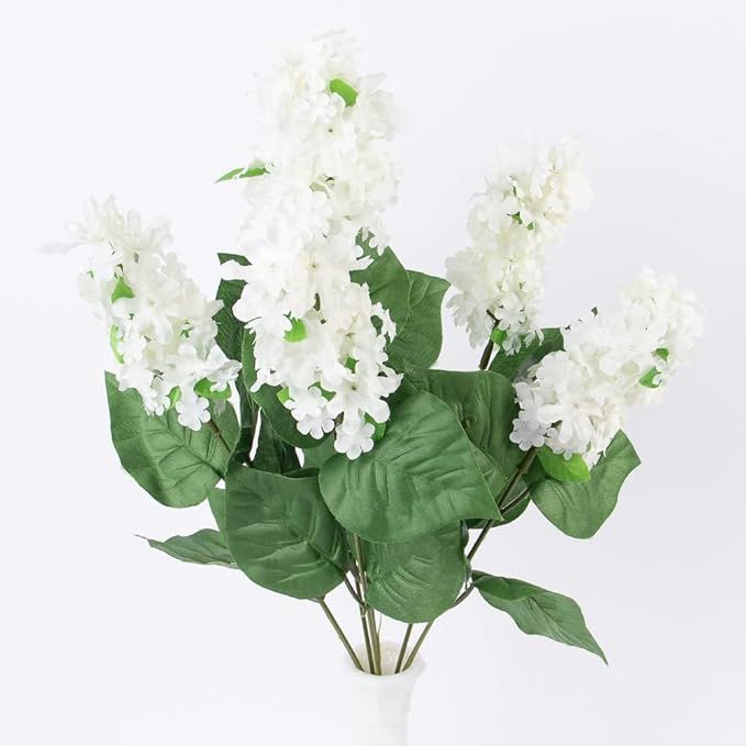 Factory Direct Craft White Artificial Lilac Bush for Silk Floral Arrangements and Spring Displays... | Amazon (US)