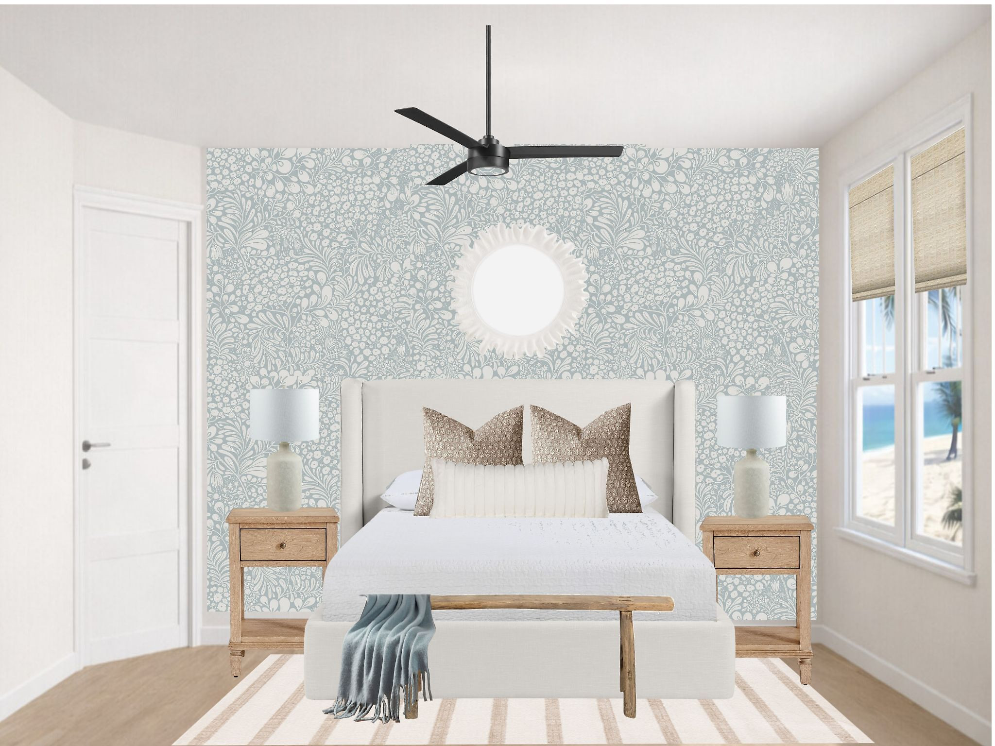Coastal inspired bedroom design 

 #LTKHome #LTKSaleAlert