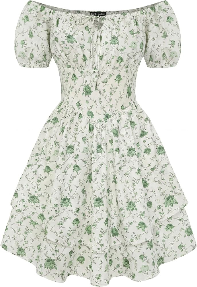 Scarlet Darkness Floral Corset Dress Summer Dresses for Women Girls 2026 Short Milkmaid Sundress ... | Amazon (US)
