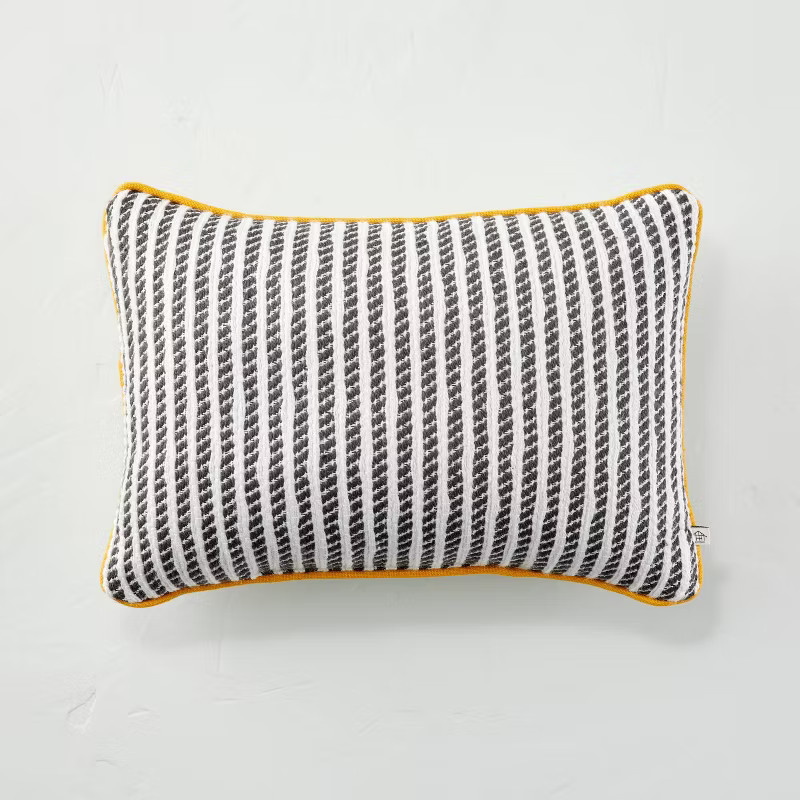 Ticking Stripe Indoor/Outdoor Throw Pillow - Hearth & Hand™ with Magnolia | Target