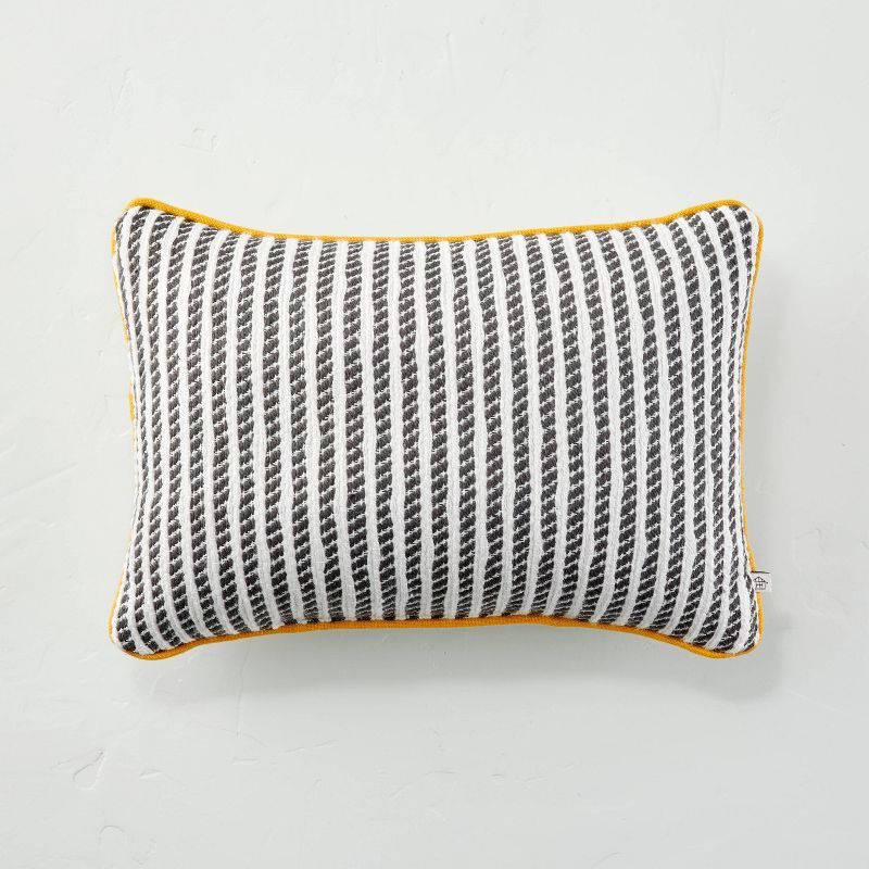 Ticking Stripe Indoor/Outdoor Throw Pillow - Hearth & Hand™ with Magnolia | Target