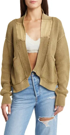 Worn Thru Cotton Crop Cardigan | Nordstrom