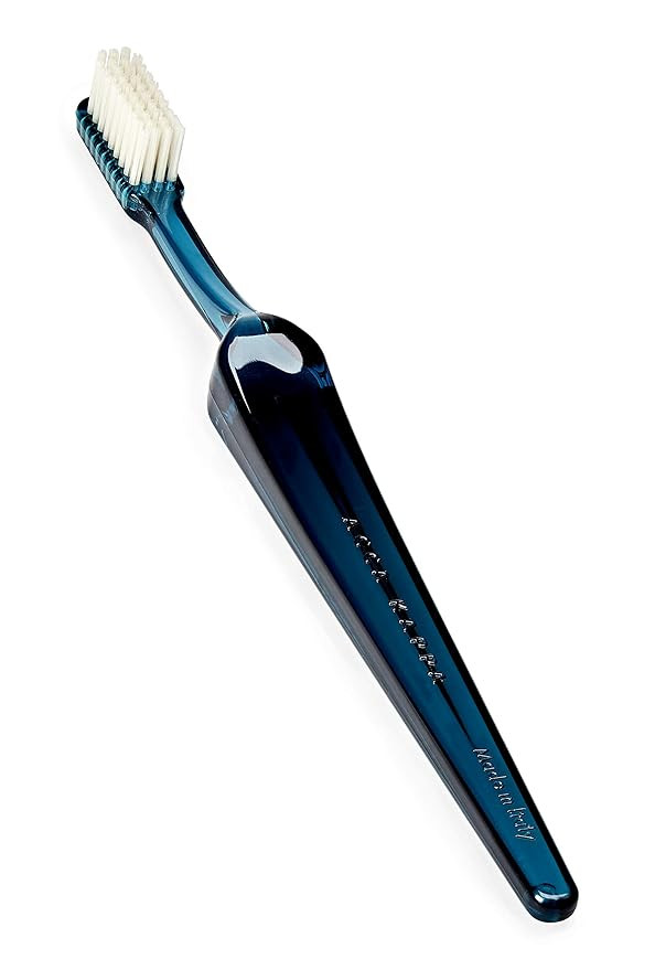 Acca Kappa Lympio Ocean Blue Toothbrush – Medium Nylon Bristles, Art Déco Inspired Design | Amazon (US)