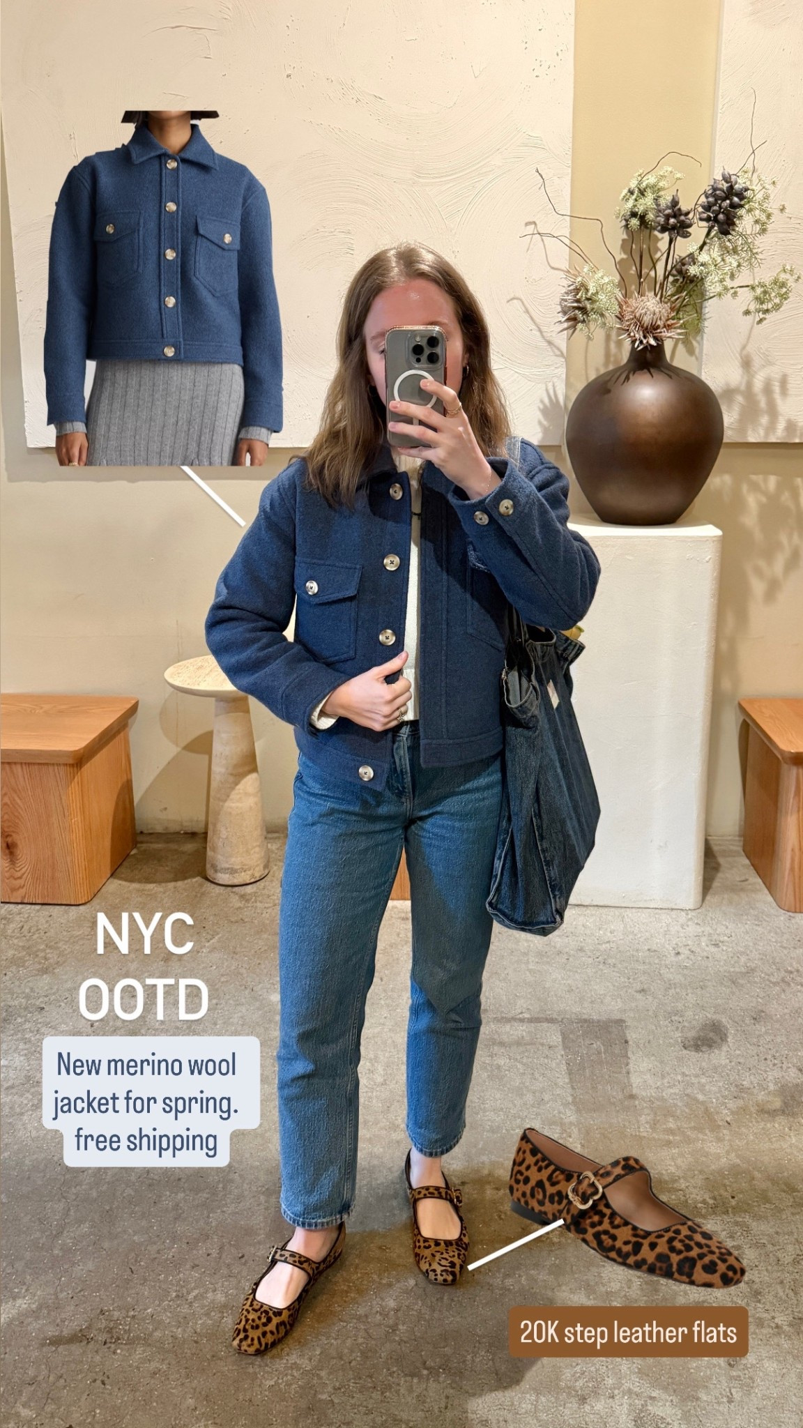 NYC outfit of the day
Merino wool jacket xs
25 years xtra short curve love mid rise jeans
7 leather flats (size up 1/2)

#LTKmorningroutine #LTKPetite #LTKSaleAlert