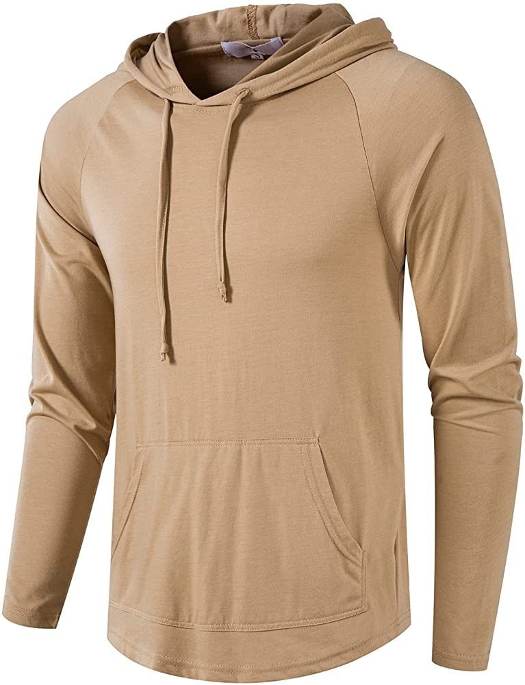 SIR7 Men's Gym Workout Active Long Sleeve Pullover Lightweight Hoodie Casual Hooded Sweatshirts | Amazon (US)