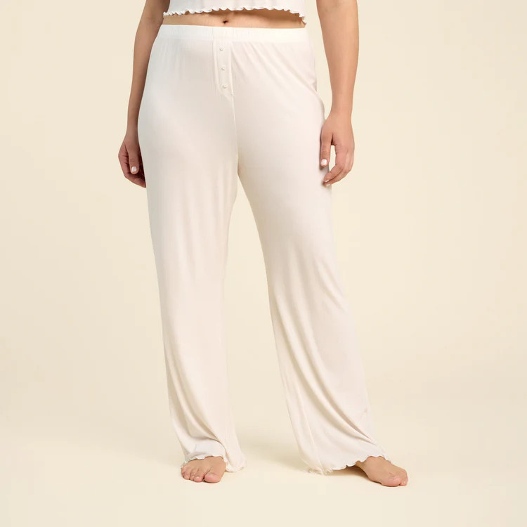 Mini Rib Wide Leg Pant | nuuds
