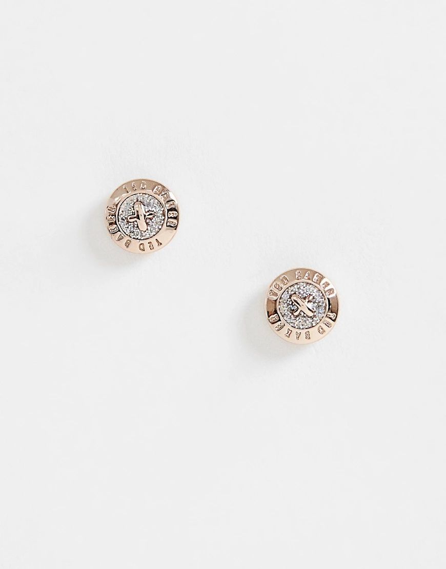 Ted Baker Glitter Mini Button Earrings-Gold | ASOS (Global)