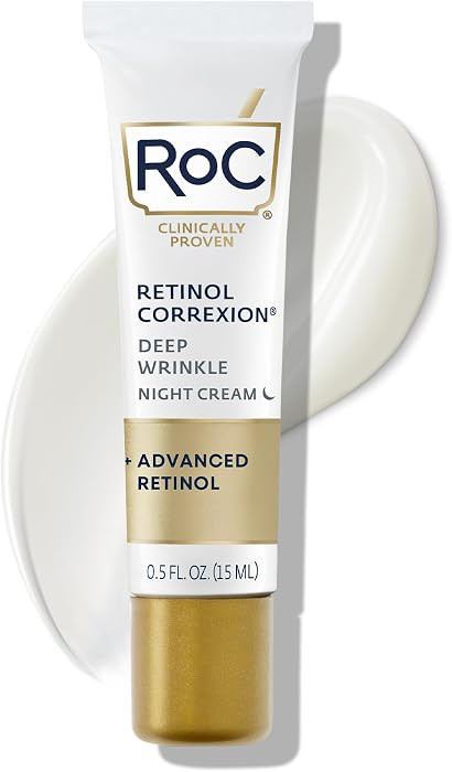 RoC Retinol Correxion Deep Wrinkle Anti-Aging Night Cream, Daily Face Moisturizer with Shea Butte... | Amazon (US)
