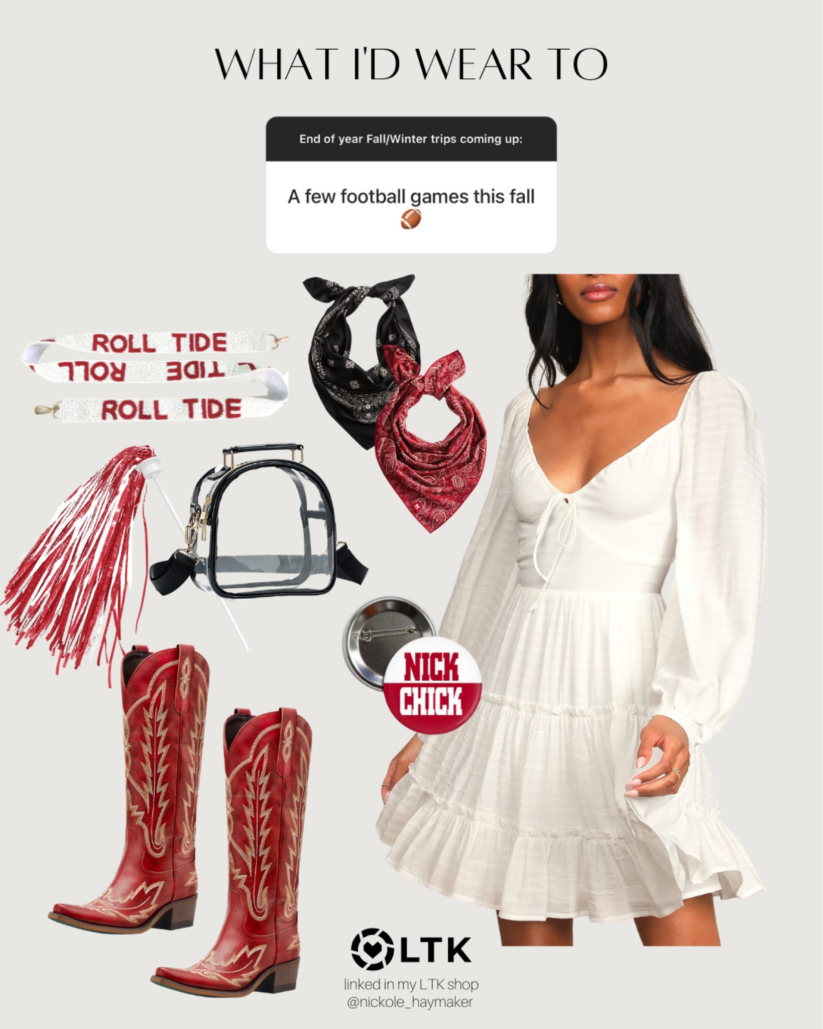 ALABAMA FOOTBALL LOOK: I asked you guys on stories your upcoming fall/winter trips! Here are my looks for them! ⭐️ 

#AlabamaFootball #footballgame #footballoutfit #footballlook #alabamaoutfit #collegefootball

#LTKstyletip #LTKSeasonal #LTKshoecrush