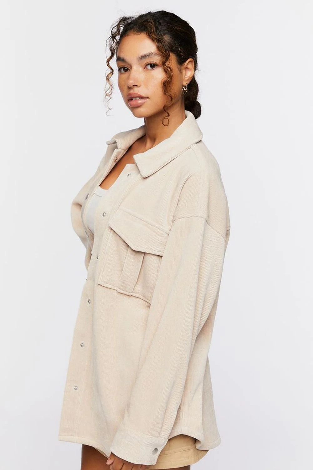 Corduroy Button-Front Shacket | Forever 21 (US)