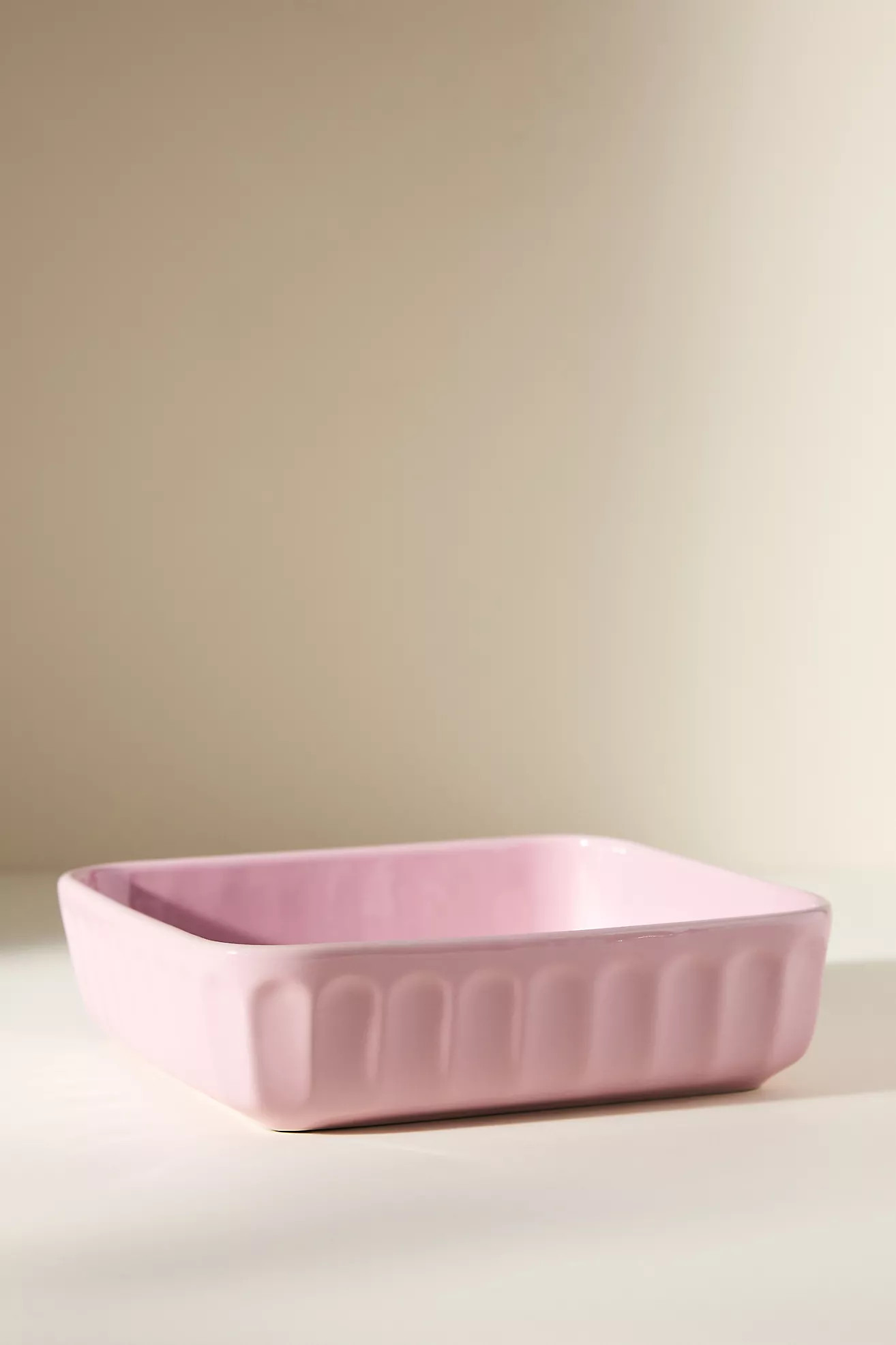 Amelie Latte Portuguese Stoneware Square Baking Dish | Anthropologie (US)