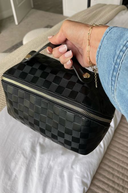 Checkered, skincare bag, make up bag, trending, travel bag 🏁

#LTKbeauty #LTKFind #LTKunder50