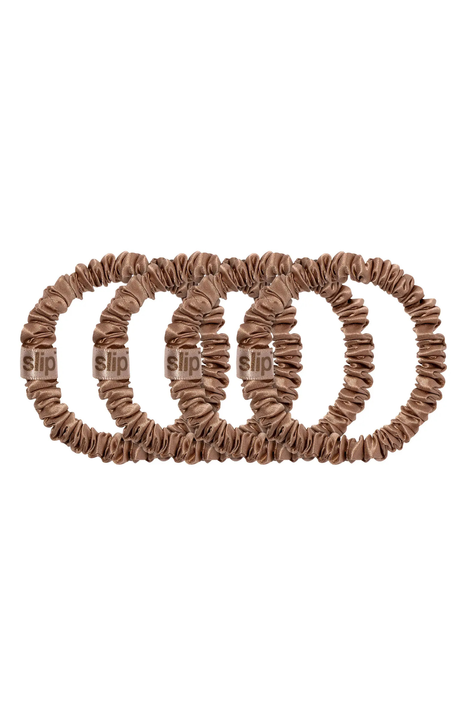 slip Pure Silk 4-Pack Skinny Scrunchies: Back to Basics Collection | Nordstrom | Nordstrom