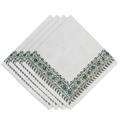 Veronica Beard Bohemian Vine Napkin Set of 4 - White/Multi | Gracious Style