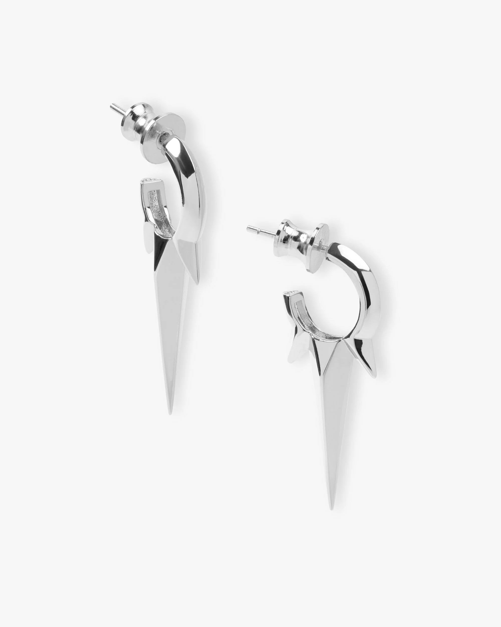 Gabriella Smooth Triple Spike Earrings - Silver | Melinda Maria Jewelry