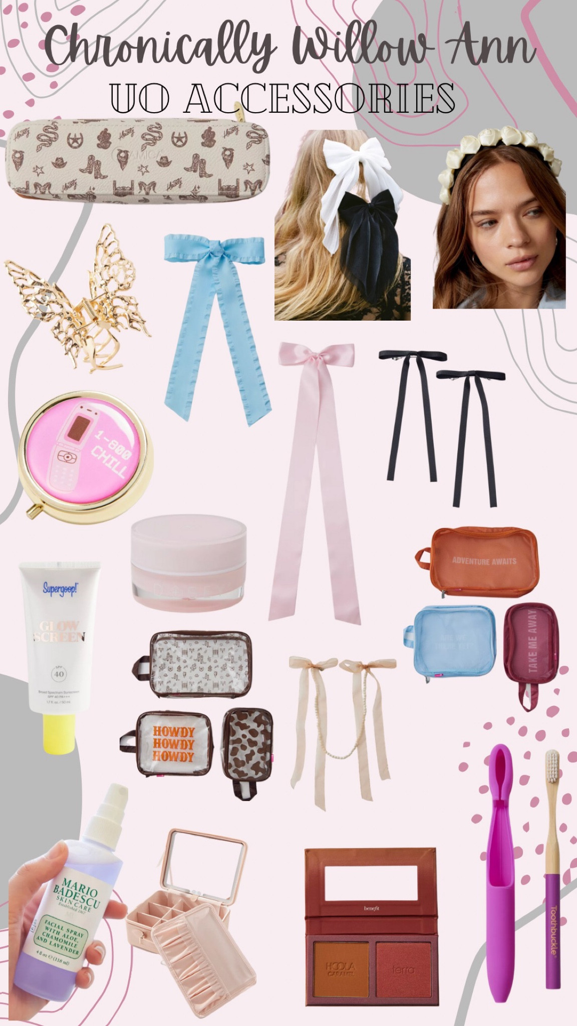 My favorite urban outfitters accessories that are all on sale. They have gorgeous hair ribbons and packing cubes. Such unique and adorable items perfect for loved ones. Gifts for friends, gifts for  mom, gifts for her, gifts for wife

#LTKbeauty #LTKGiftGuide #LTKSale