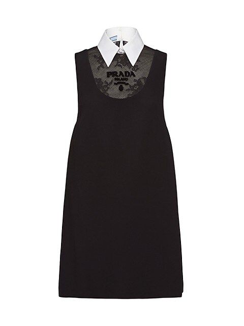Prada Embroidered Cady Mini-Dress | Saks Fifth Avenue