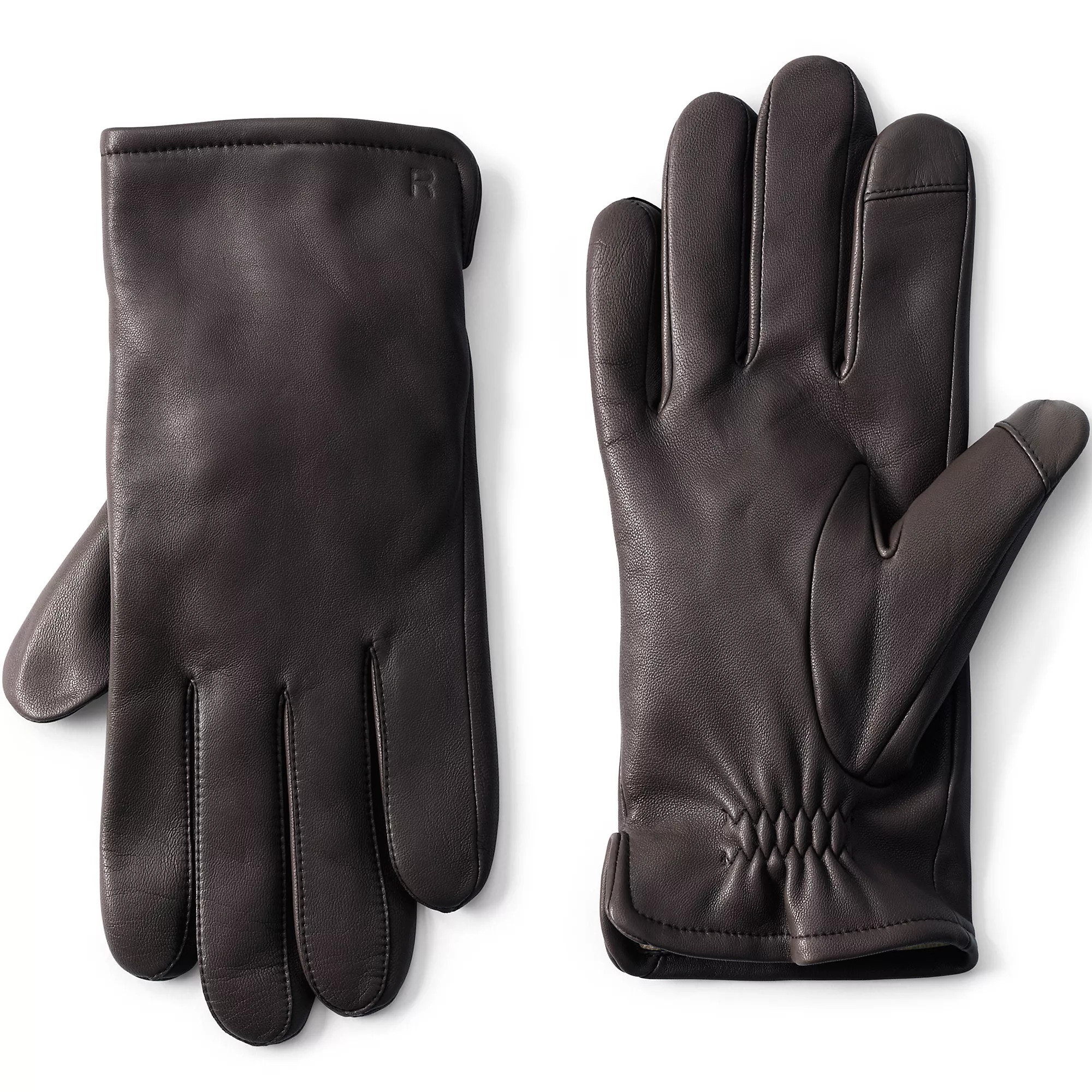 Men's Cashmere Lined EZ Touch Leather Glove | Lands' End (US)