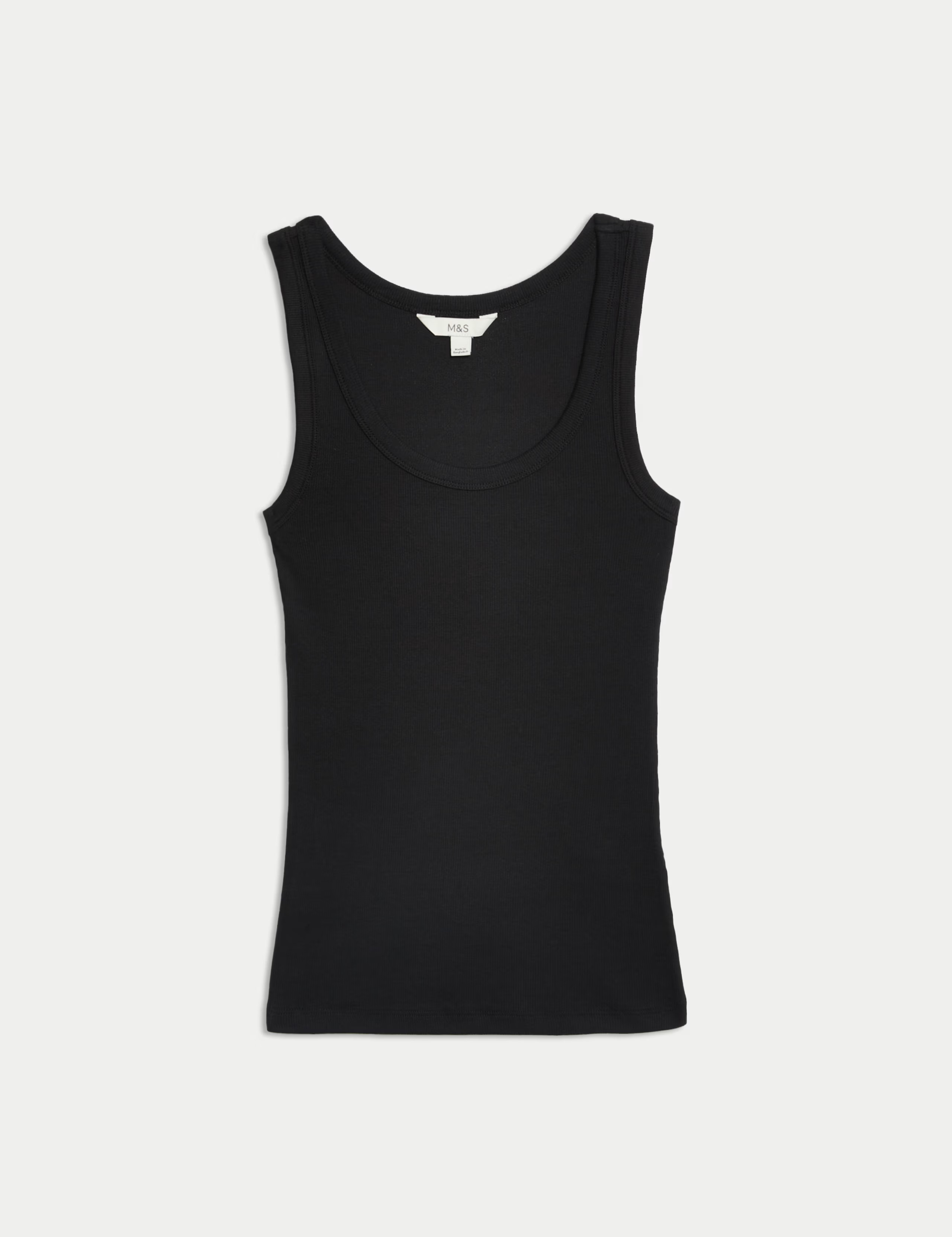 Cotton Rich Ribbed Slim Fit Vest Top | M&S Collection | M&S | Marks & Spencer (UK)