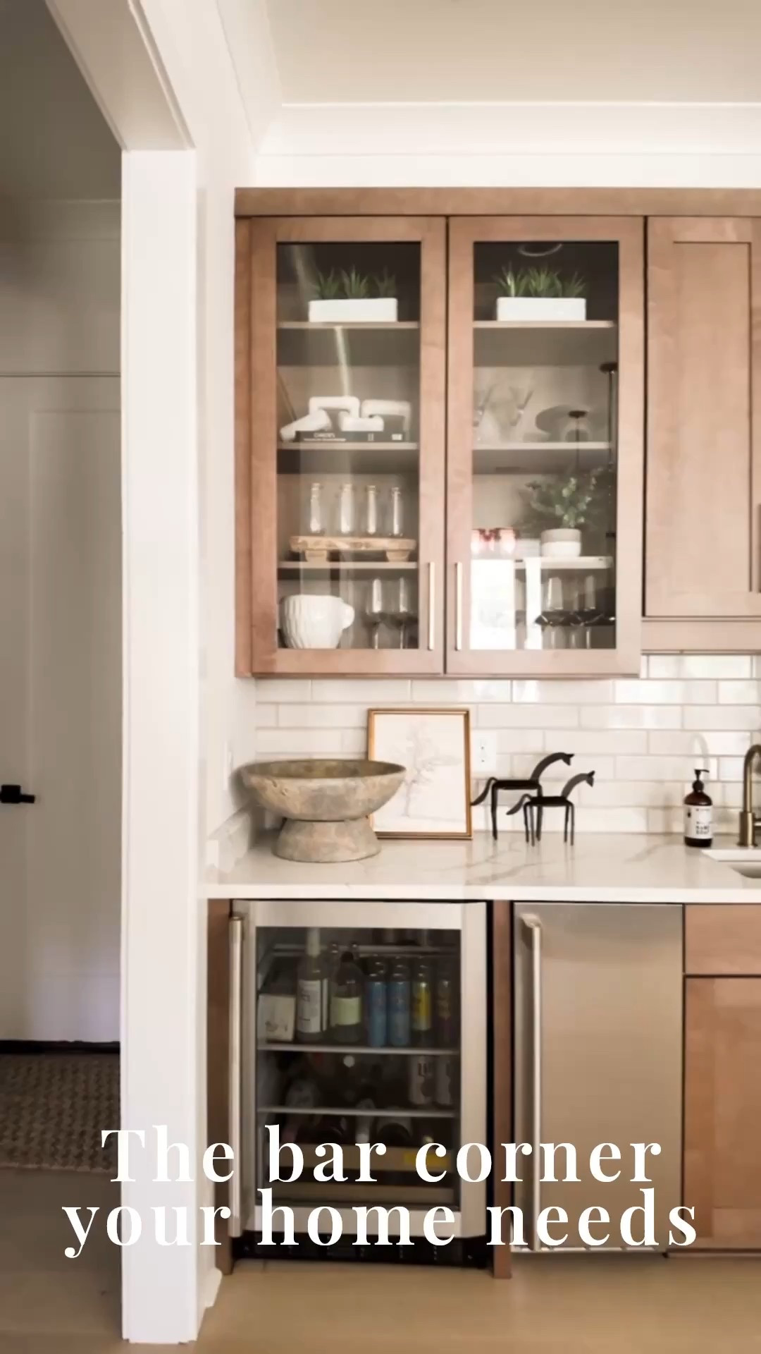 ✨ Cocktail hour starts here! This Modern Classic mini bar proves you don’t need a huge space to create a stylish and functional entertaining corner. From glass-front cabinets to sleek brass hardware, every detail elevates the vibe 🍸

#porcheandco #modernclassic #minibar #barcartstyle #barinspo #wetbar #kitchendesign #neutrals #homestyling #visionboard #moodboard #interiordesign #virtualdesign

Do you want to bring our dreamy Modern Classic style interior design into your own home? 🏡 You’re in luck! Reserve our Online Interior Design packages today -> https://porcheandco.com/edesign ✨ We can’t wait to work with you & design your home with #porcheandco


#LTKHome #LTKOver40 #LTKvlog
