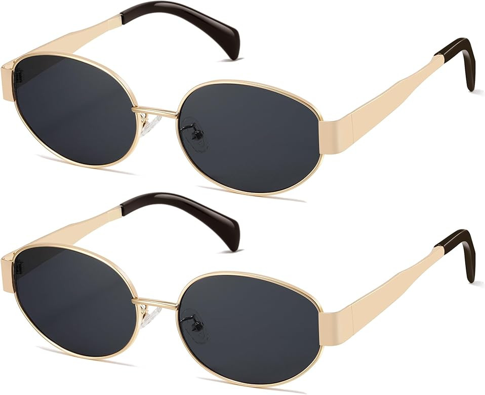 Trendy Oval Sunglasses for Women Men 2025 Retro Sun Glasses Classic Shades UV400 Protection CL250... | Amazon (US)