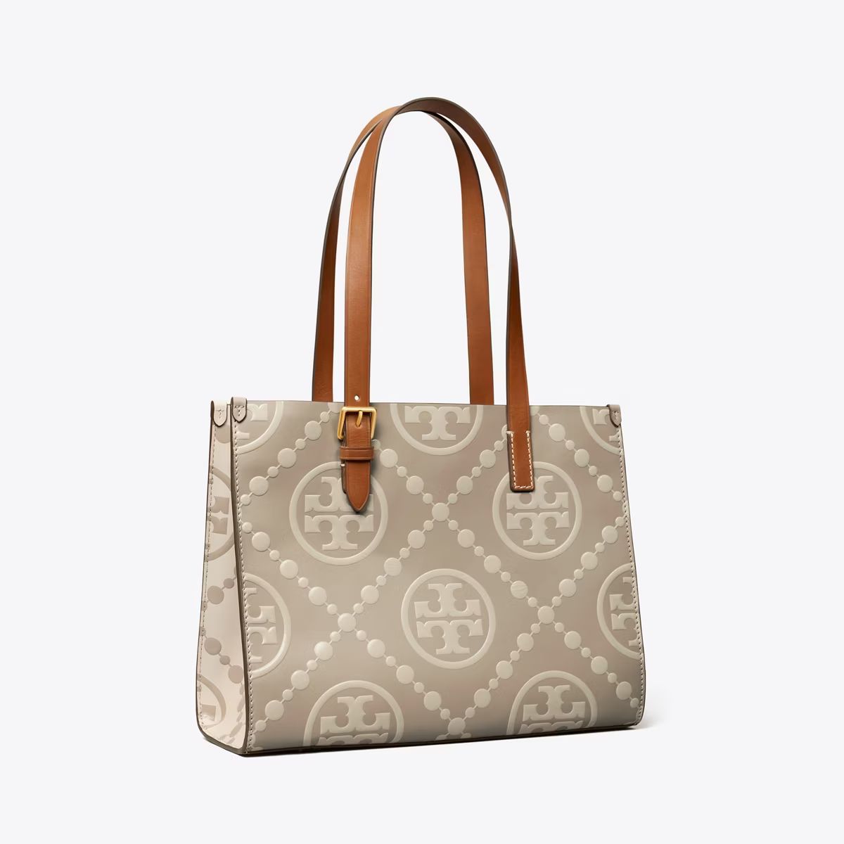 SMALL T MONOGRAM CONTRAST EMBOSSED TOTE | Tory Burch (US)