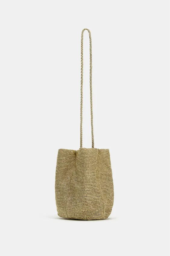 METALLIC BUCKET BAG | Zara UK