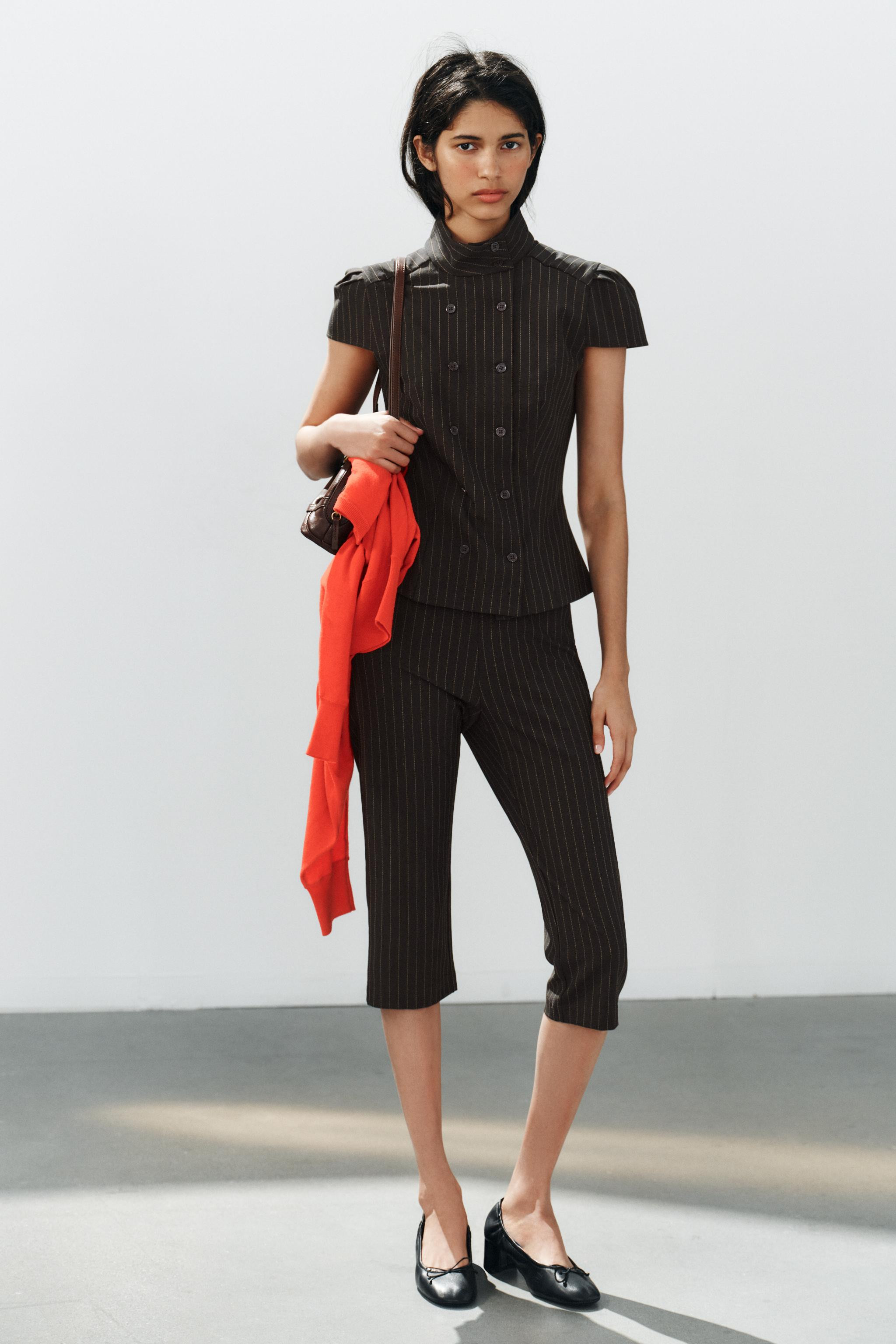 STRIPED HIGH-NECK TOP | Zara US