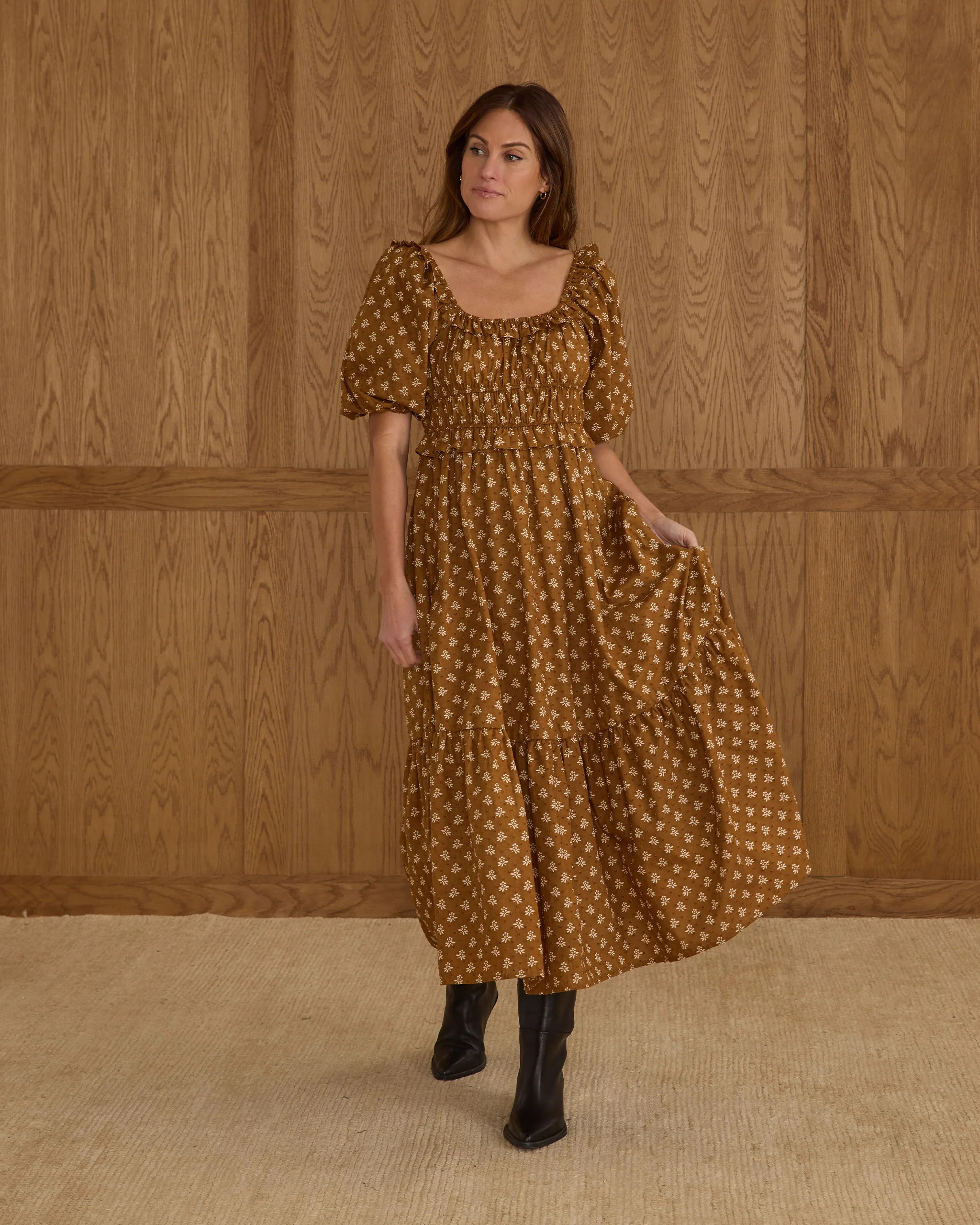 Tenley Dress | Golden Fleur | Rylee + Cru