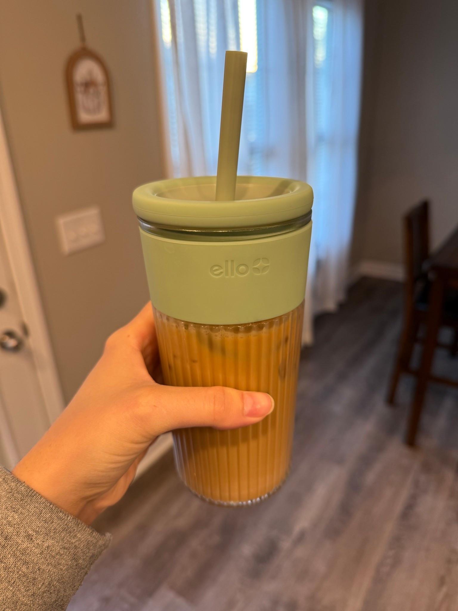 Yes, it's 40 degrees this morning. Yes, I'm drinking iced coffee.

Morning coffee, iced coffee, coffee cup, glass tumbler 

 