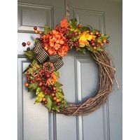 Fall Wreath, Wreaths For Front Door, Fall Wreaths, Door Decor, Wreaths Front Door | Etsy (US)